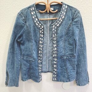 Women’s Jewel Studded Denim Jacket
